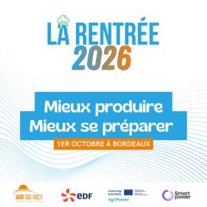 El proyecto AGRIPOWER se presentará en La Rentrée d’Agri Sud-Ouest Innovation 2026